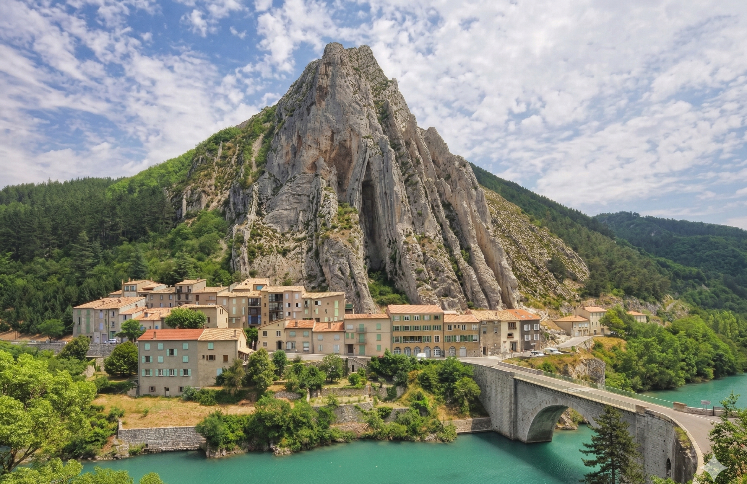 Vue de Sisteron et sa citadelle
